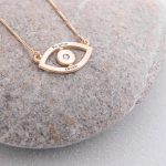 Personalized Evil Eye Two Names Necklace-2