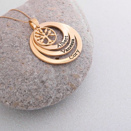 Layers Discs Necklace With Tree Of Life-3
