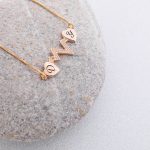 Personalized Heartbeat Two Initial Necklace 925-3
