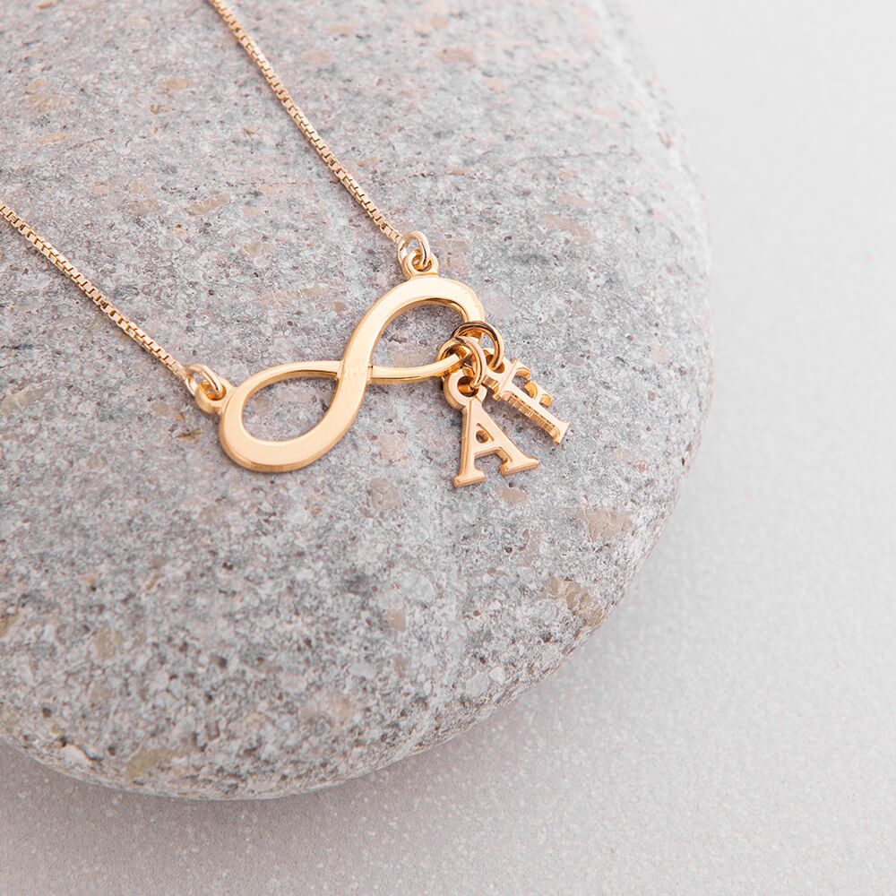 Infinity Necklace with Initials-2