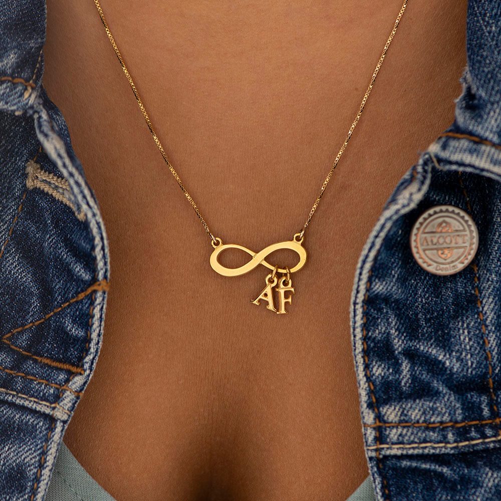 Infinity Necklace with Initials-1