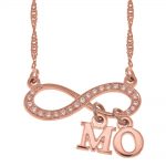 Infinity Necklace with Initial Charms