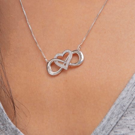 Infinity with Heart Necklace-2