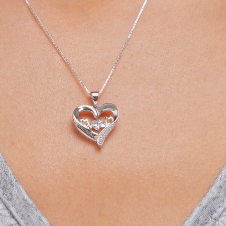 MoM Heart Necklace with Name-3