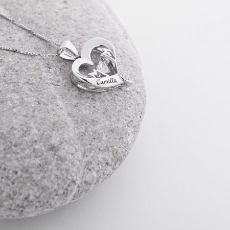 MoM Heart Necklace with Name-4