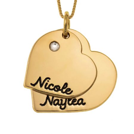Mother Layers Heart Necklace in 18K Gold Plating