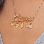Name Necklace with Charms-2