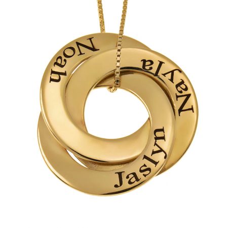 Russian Ring Necklace in 18K Gold Plating