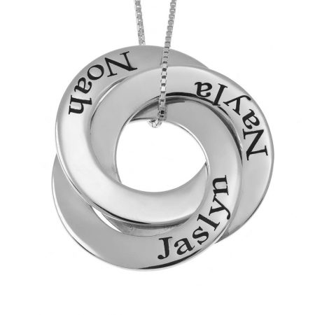 Russian Ring Necklace in 925 Sterling Silver