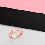 Stackable Bar Name Ring With White Stone-1
