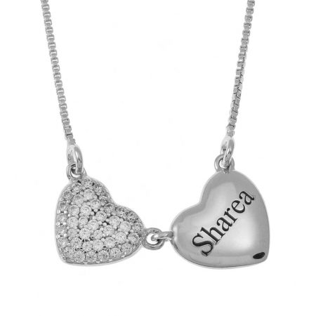 CZ Heart Necklace in 925 Sterling Silver