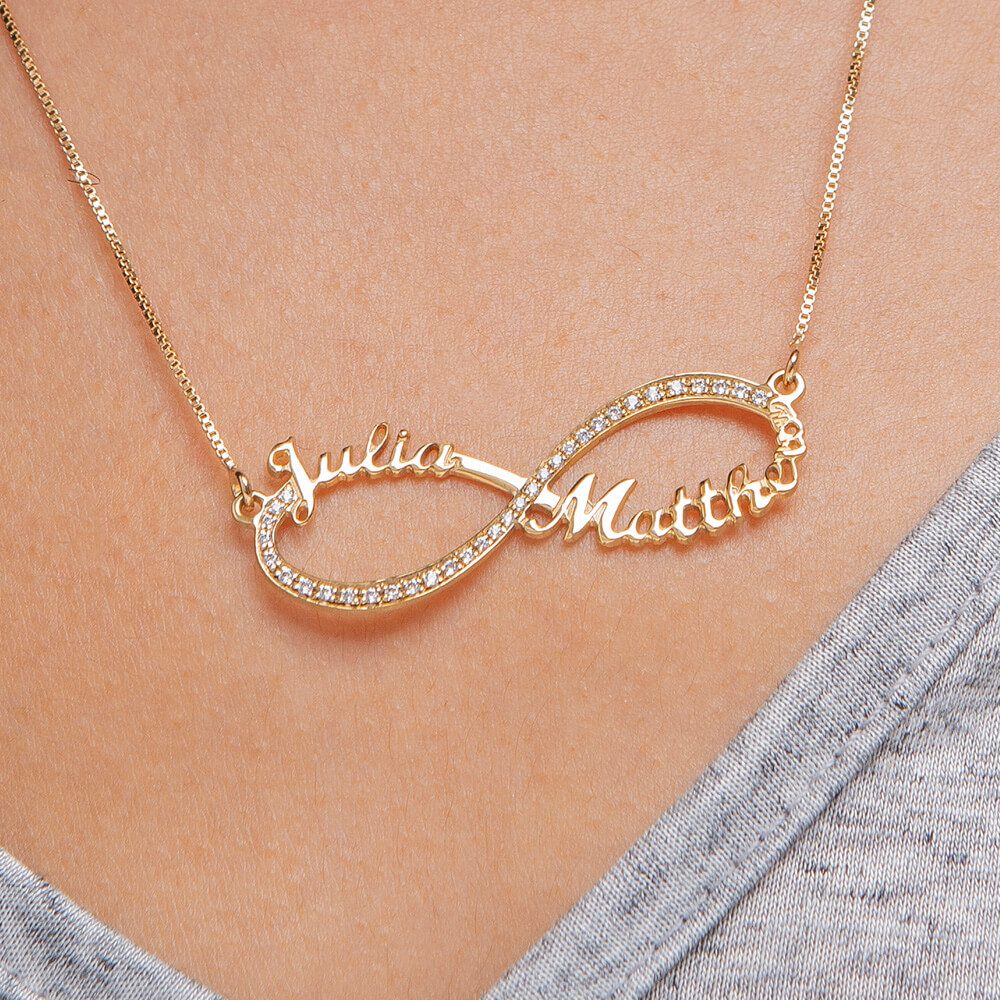 Infinity Necklace with 2 Names-2