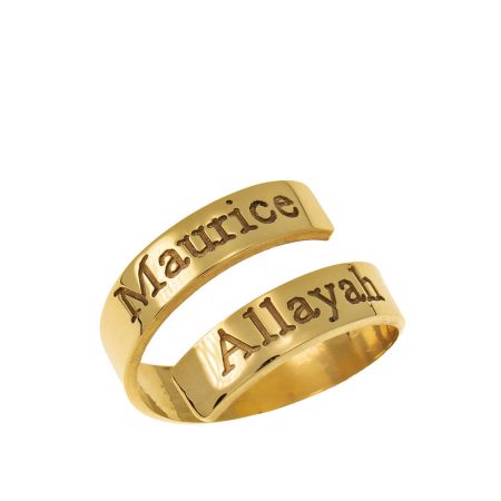 Engravable Ring Wrap in in 18K Gold Plating