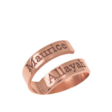 Engravable Ring Wrap in in 18K Rose Gold Plating