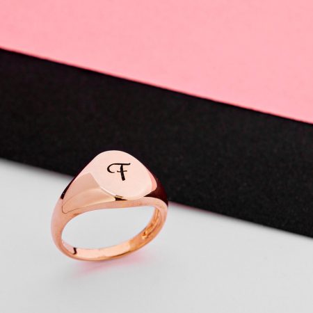 Initial Oval Signet Ring-1