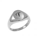 Initial Oval Signet Ring