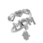 MOM Names Ring With Hearts
