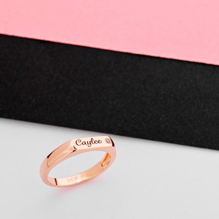 Stackable Inlay Name Ring-1