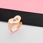 Two Initials Heart Signet Ring-1