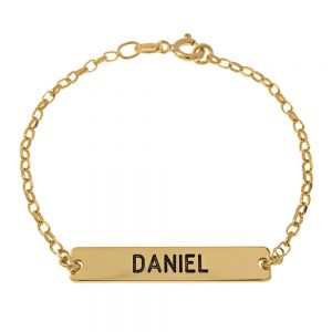 Bar Name Bracelet gold