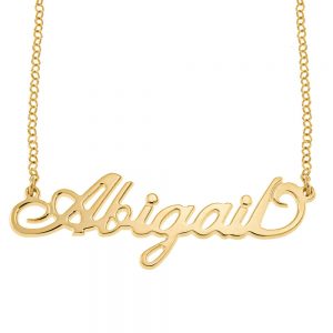 Carrie Rollo Name Necklace gold