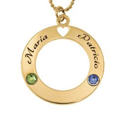 Circle of Love Necklace with Birthstones