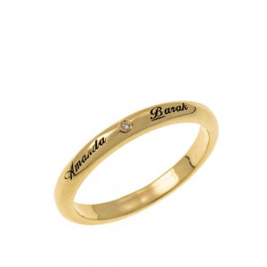 Classic Promise Ring with Engraving gold