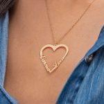 Couple Heart Name Necklace-4