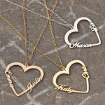 Couple Heart Name Necklace-5