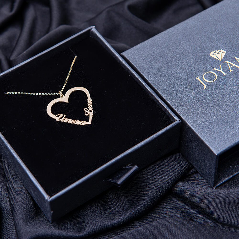 Couple Heart Name Necklace-4