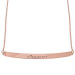 Curved Name Plate Necklace