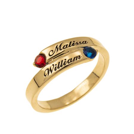 Custom Wrap Promise Ring in 18K Gold Plating