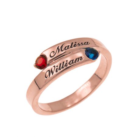 Custom Wrap Promise Ring in 18K Rose Gold Plating