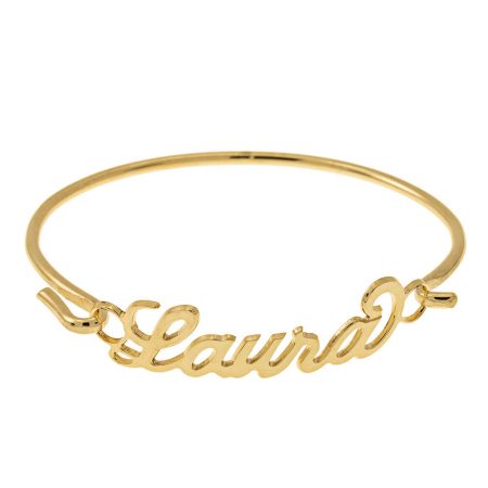 Cut Out Carrie Bangle in 18K Gold Plating