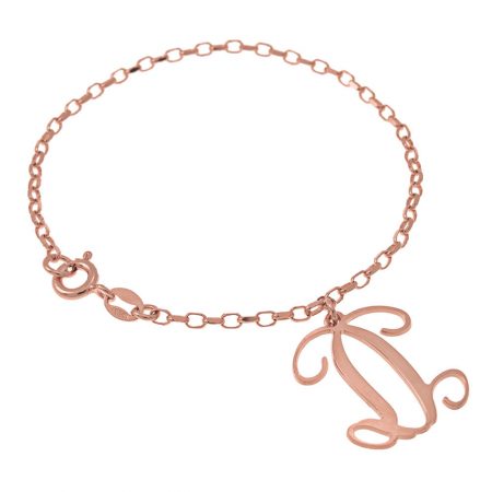 monogram bracelet rose gold