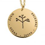 Personalized Disc Family Tree Necklace