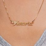 Personalized Inlay First Letter Name Necklace-2