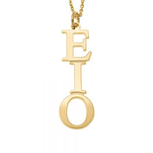 Greek Vertical Necklace gold