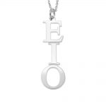 Vertical Initial Necklace 925