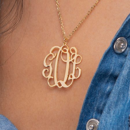 Personalized Hanging Monogram Necklace-2