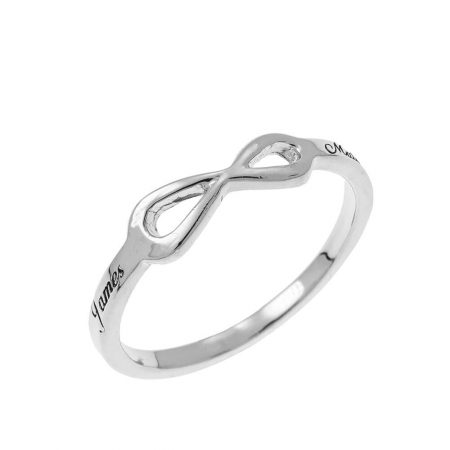 KIDS CHILDS UK STERLING 925 SILVER LOVE HEARTS ETERNITY SIGNET STYLE RING 