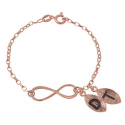 Infinity and Leaves Bracelet