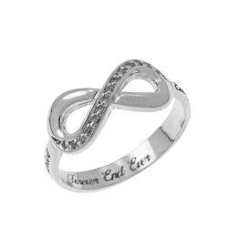 Inlay Infinity Ring with Engraving