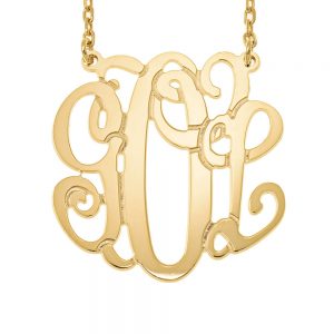 Monogram Necklace gold