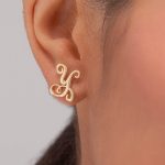 Monogram Stud Earrings-2