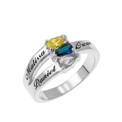 Mothers’ Ring with Three Birthstones