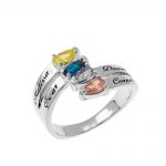 Mothers' Ring with Four Birthstones