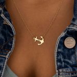 Womens Anchor Necklace-1