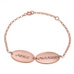 Oval Design Mom Bracelet with Kids Names
