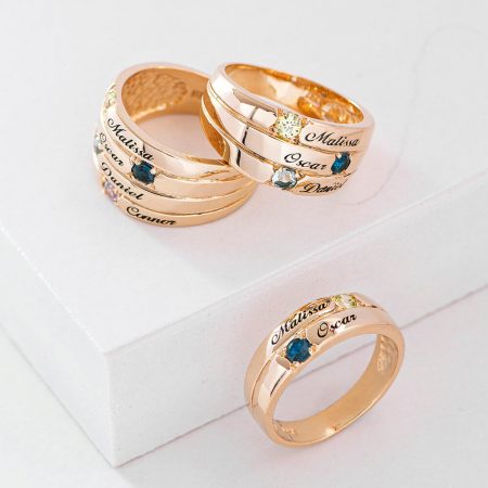 3 Stones Mother Ring-4
